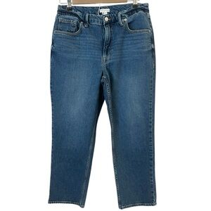 Good American Straight Leg Jeans Women’s Size 10 High Rise Stretch Denim Indigo